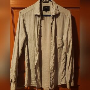 Mens 100 %linen Rodd&Gunn shirt size small